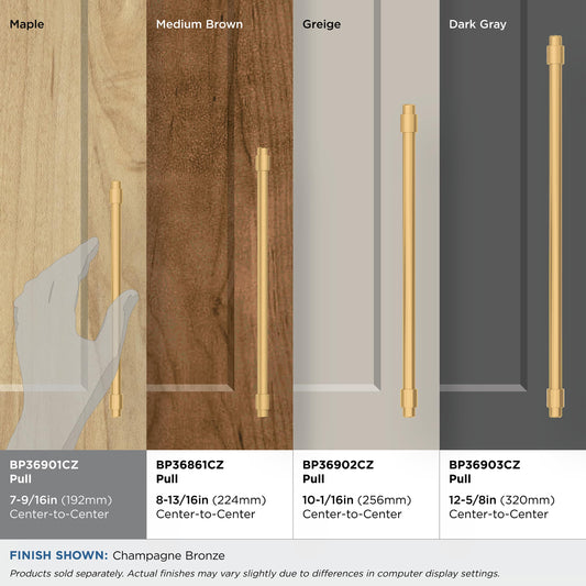 Amerock Destine 7-9/16" Cabinet Pull – Champagne Bronze
