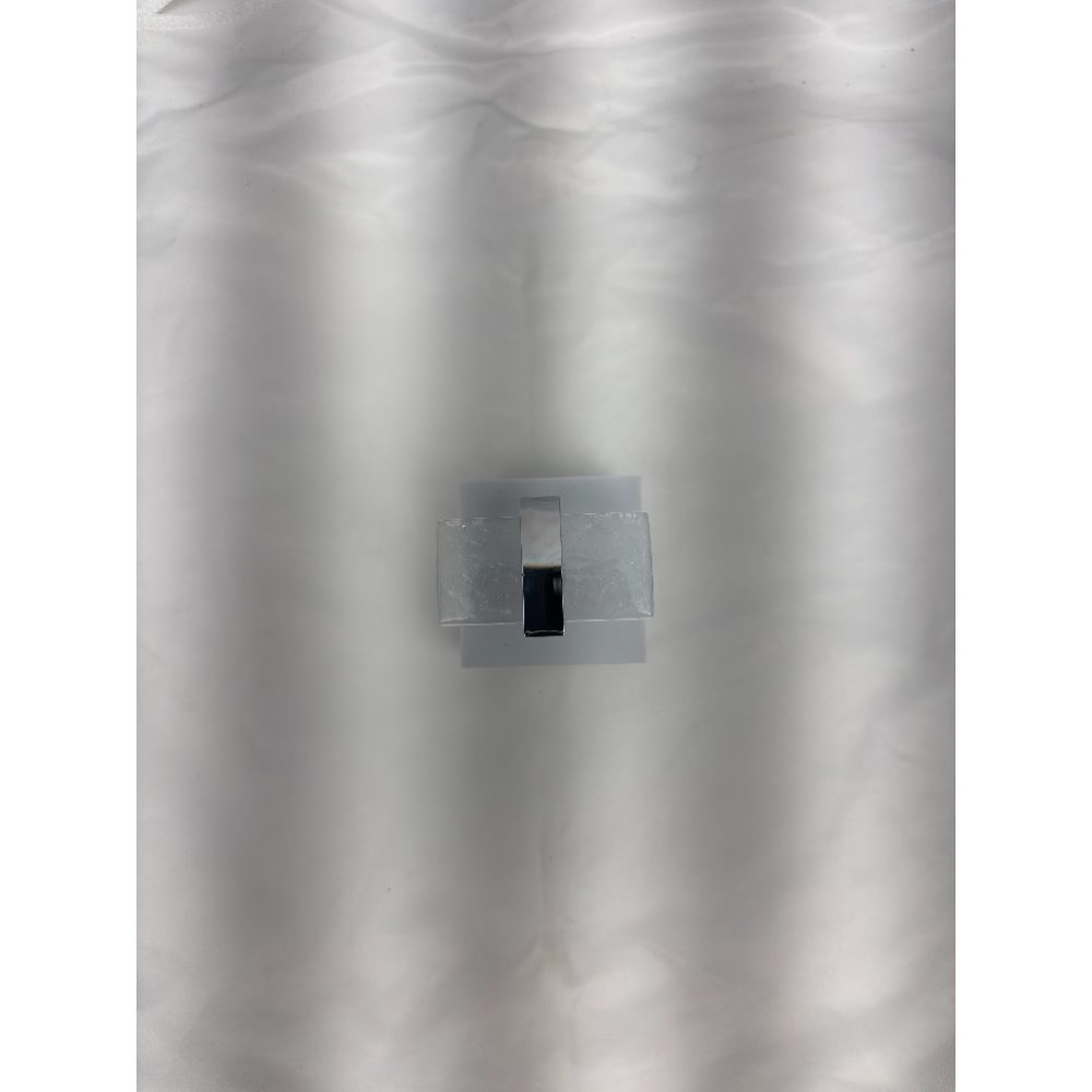 Sietto 2" Adjustable Rectangular Cabinet Knob – Chrome & Clear Glass