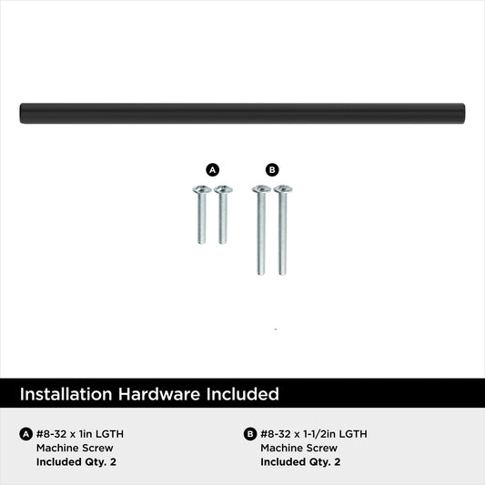 Miseno Eaton 7-9/16" Matte Black Bar Cabinet Pull β MCPBP2756