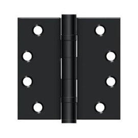 NEW Deltana Black 4X4 Square Corner Ball Bearing Mortise Hinge