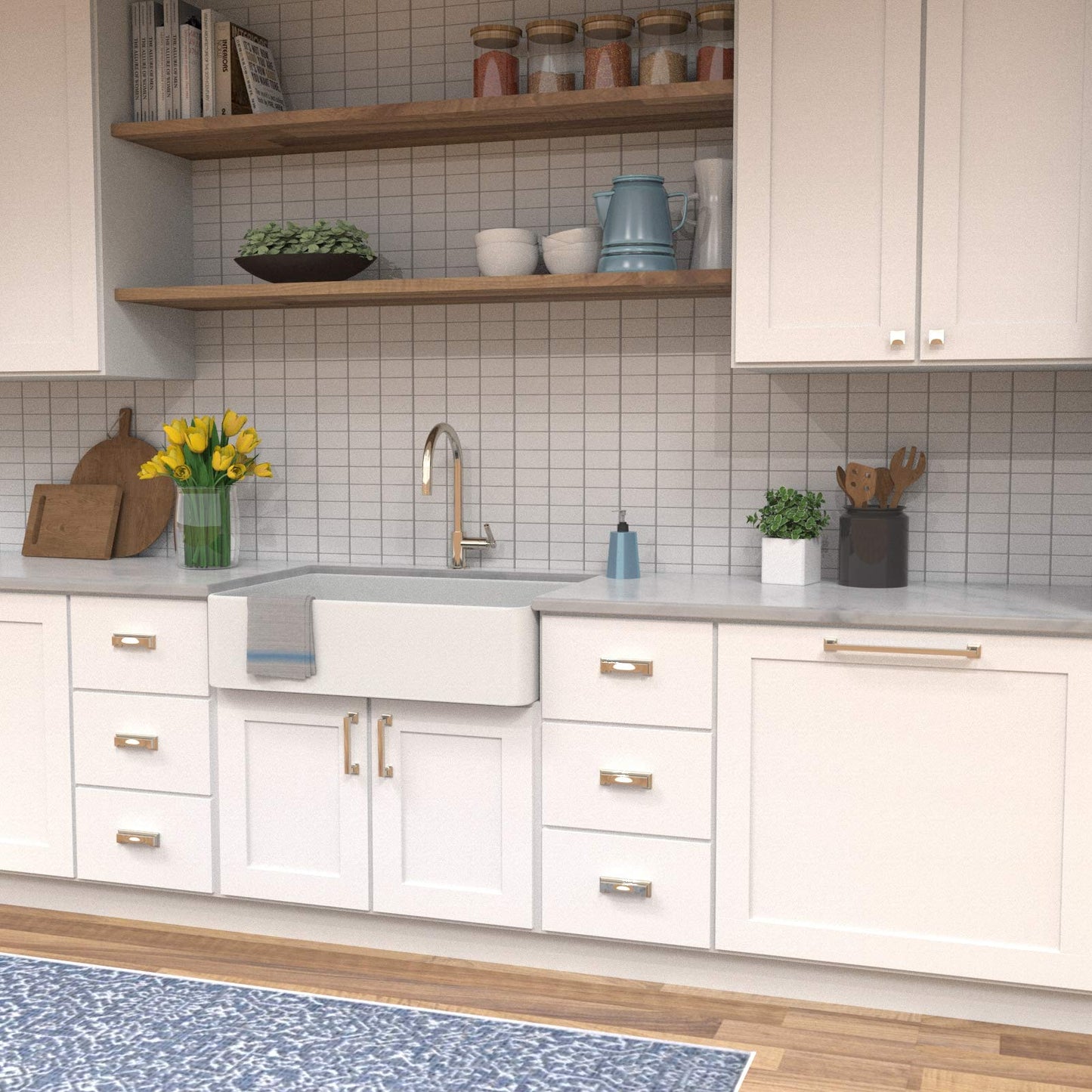 Hickory Hardware Studio Knob 1-1/4" Square Polished Nickel P3028-14