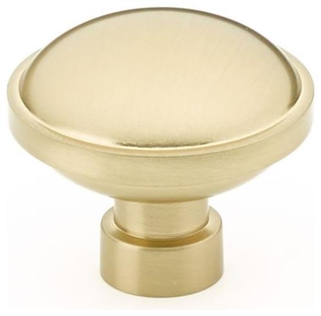 Emtek Brandt 1-3/4" Mushroom Cabinet Knob, Satin Brass (86696US4)
