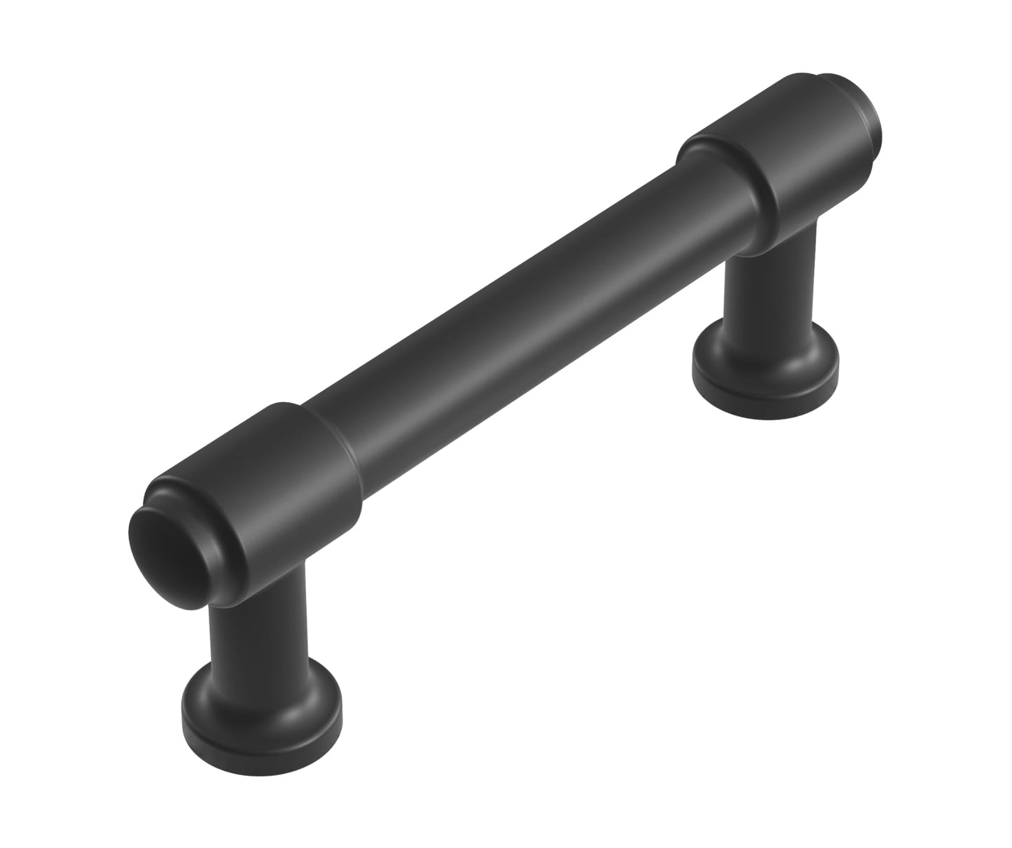 Hickory Hardware Piper 3" Matte Black Cabinet Pull, 1 Pack
