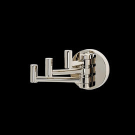 NEW Alno Polished Nickel Solid Brass Triple Pivoting Bathroom Hook