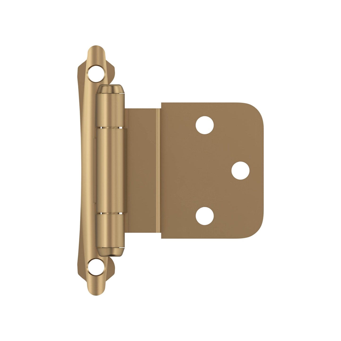 Amerock 3/8 in Inset Self-Closing Cabinet Hinges – Champagne Bronze (2-Pack)
