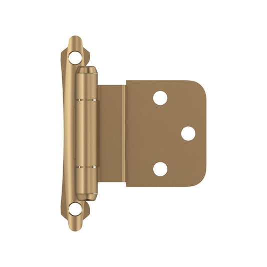 Amerock 3/8 in Inset Self-Closing Cabinet Hinges – Champagne Bronze (2-Pack)