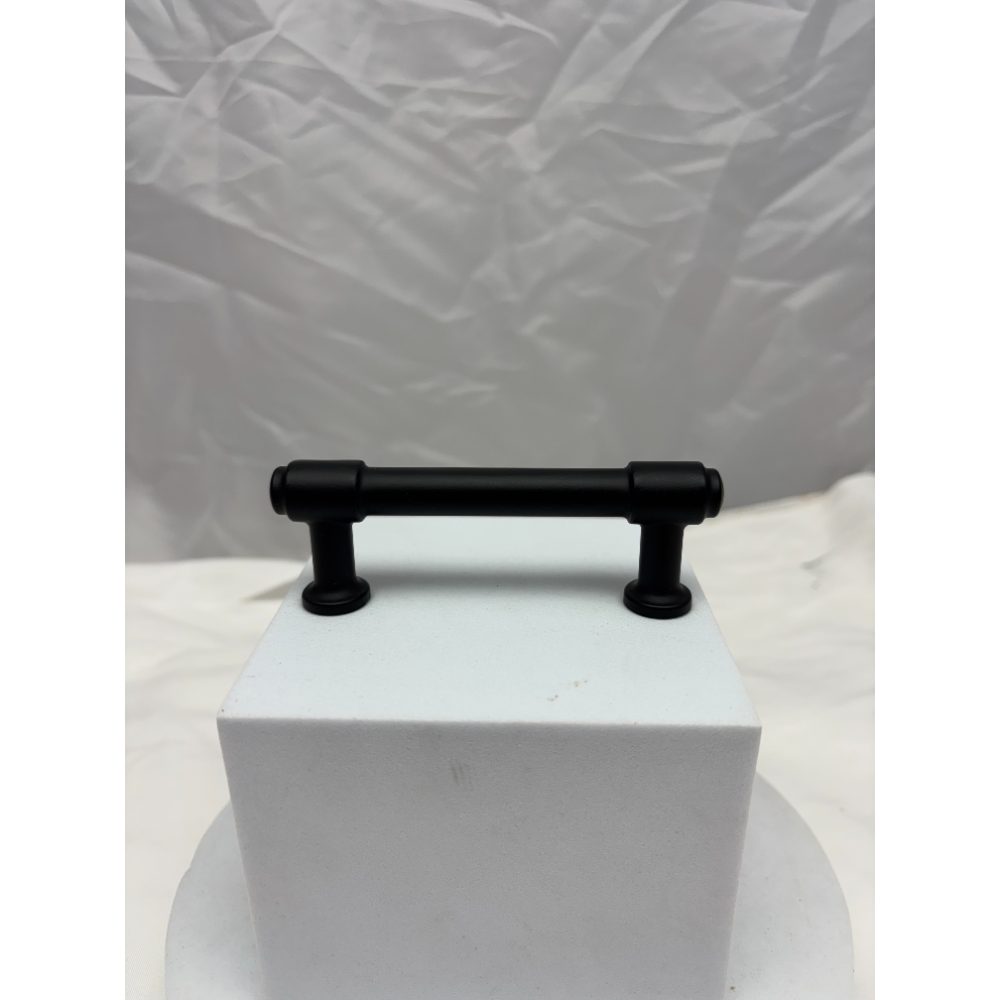 Hickory Hardware Piper 3" Matte Black Cabinet Pull, 1 Pack