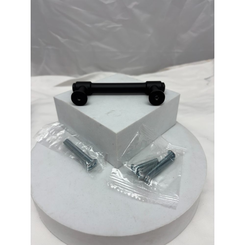 Hickory Hardware Piper 3" Matte Black Cabinet Pull, 1 Pack