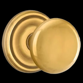 NEW Emtek French Antique Dummy Door Knob Set Round Brass