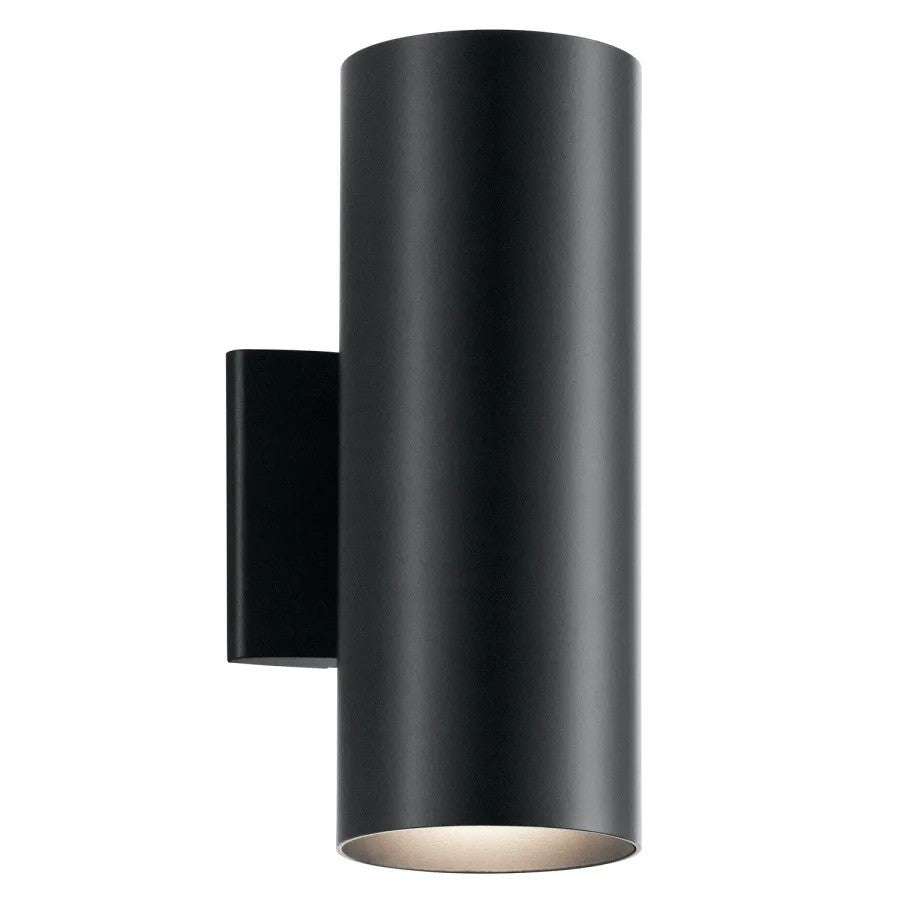 NEW Kichler Model 9244BK Black Up And Down Cylinder Wall Light - Landmark Auction Co