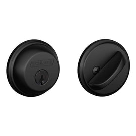 NEW SCHLAGE B60622 BLACK SINGLE CYLINDER KEYED ENTRY DEADBOLT B SERIES MODERN