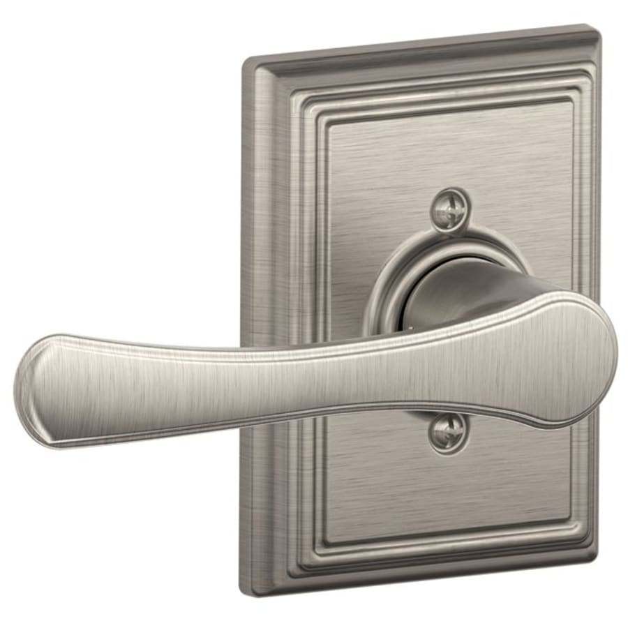 SCHLAGE ADDISON AGED BRONZE DUMMY DOOR LEVER BRUSHED FINISH RECTANGLE BACKPLATE - Landmark Auction Co