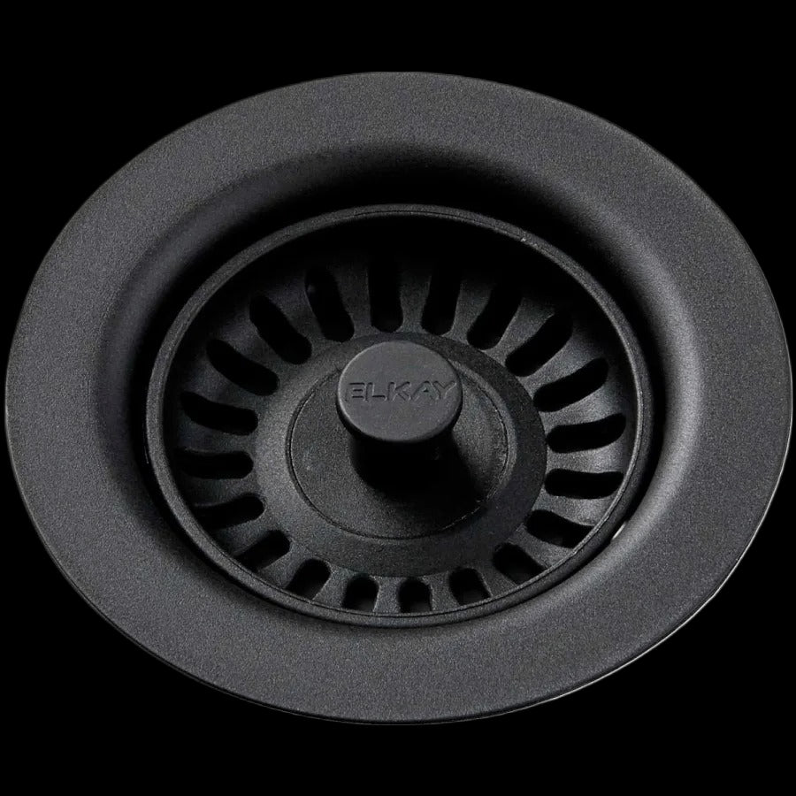 NEW Elkay LKQS35BK Black Removable Basket Sink Strainer Round Modern - Landmark Auction Co
