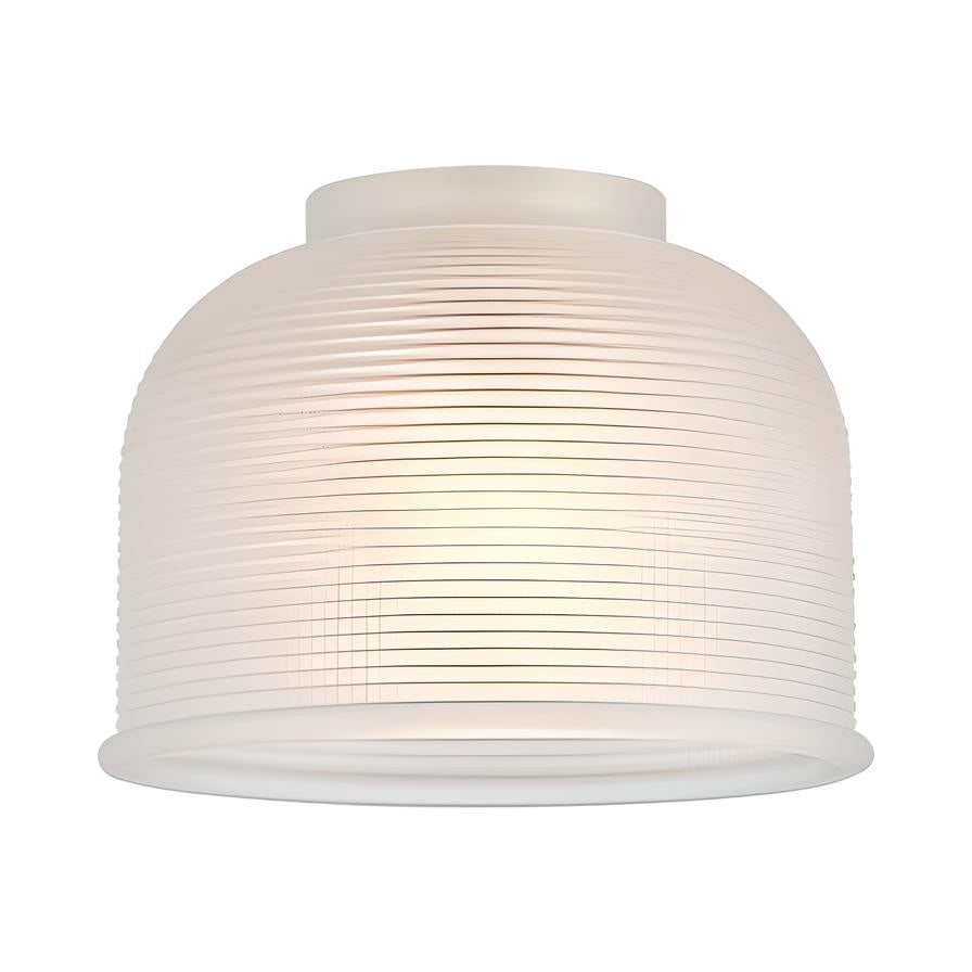 Innovations Lighting White Frosted Glass Striped Pattern Pendant Light Fixture - Landmark Auction Co