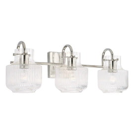 NEW Capital Lighting Nyla 3 Polished Nickel Vanity Light Fixture 24 Inch