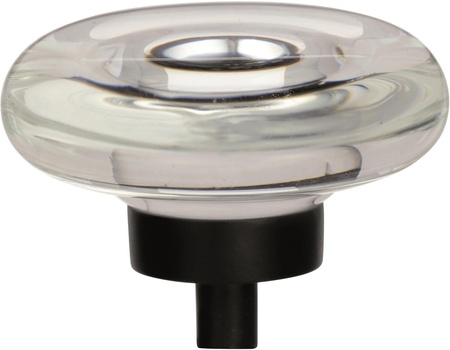 Amerock Glacio Clear/Black Bronze Cabinet Knob 1-3/4" (1 Pack)