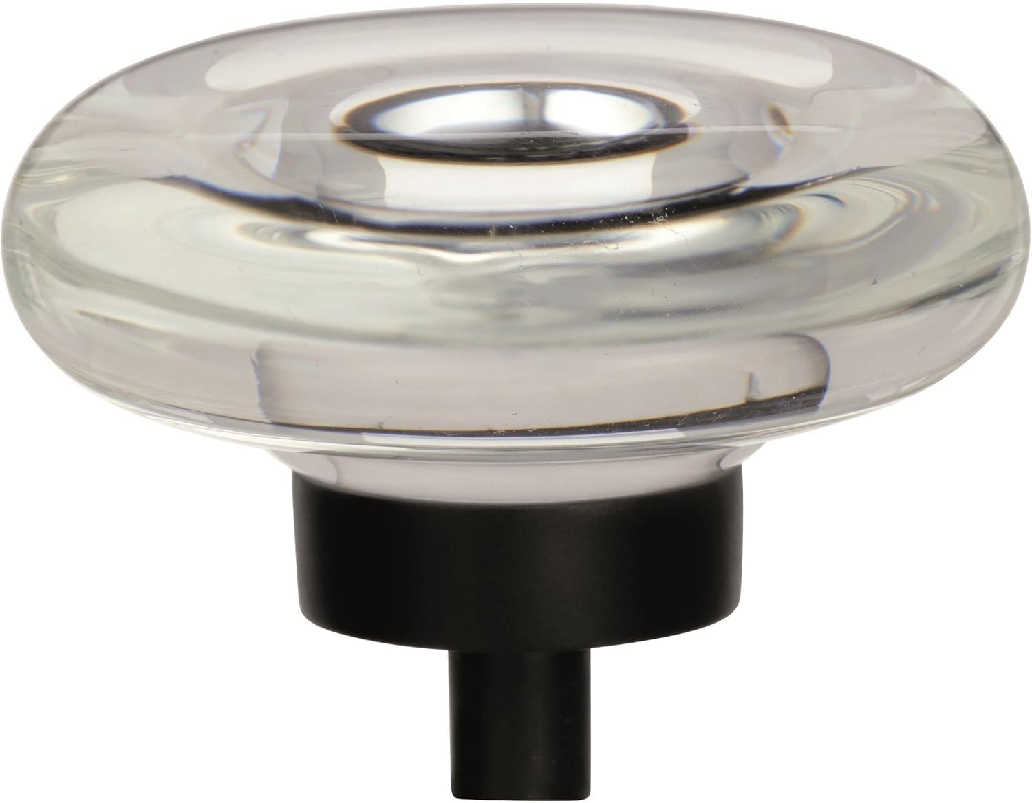 Amerock Glacio Clear/Black Bronze Cabinet Knob 1-3/4" (1 Pack)