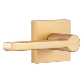 NEW Miseno Lorton Flat Bar Passage Door Lever Set Satin Brass Square Backplate