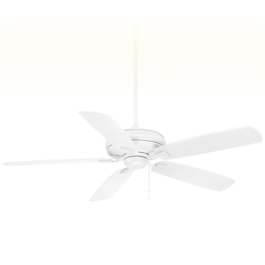 NEW MinkaAire Sunseeker White 60 Inch 5 Blade Indoor Outdoor Ceiling Fan F532 - Landmark Auction Co