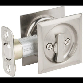 NEW Kwikset Satin Nickel Square Privacy Bed Bath Door Lock