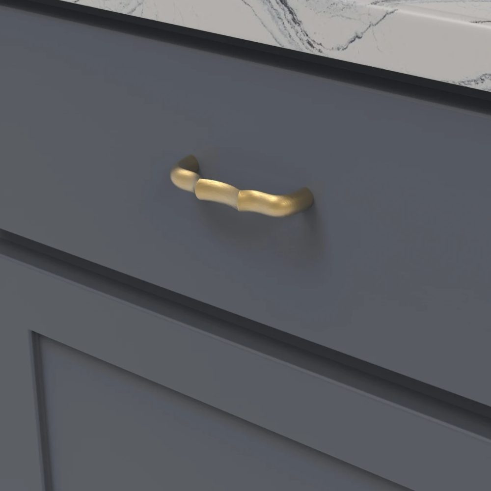 Belwith Keeler Trellis 3" Cabinet Pull, Brushed Golden Brass (B076139-BGB)