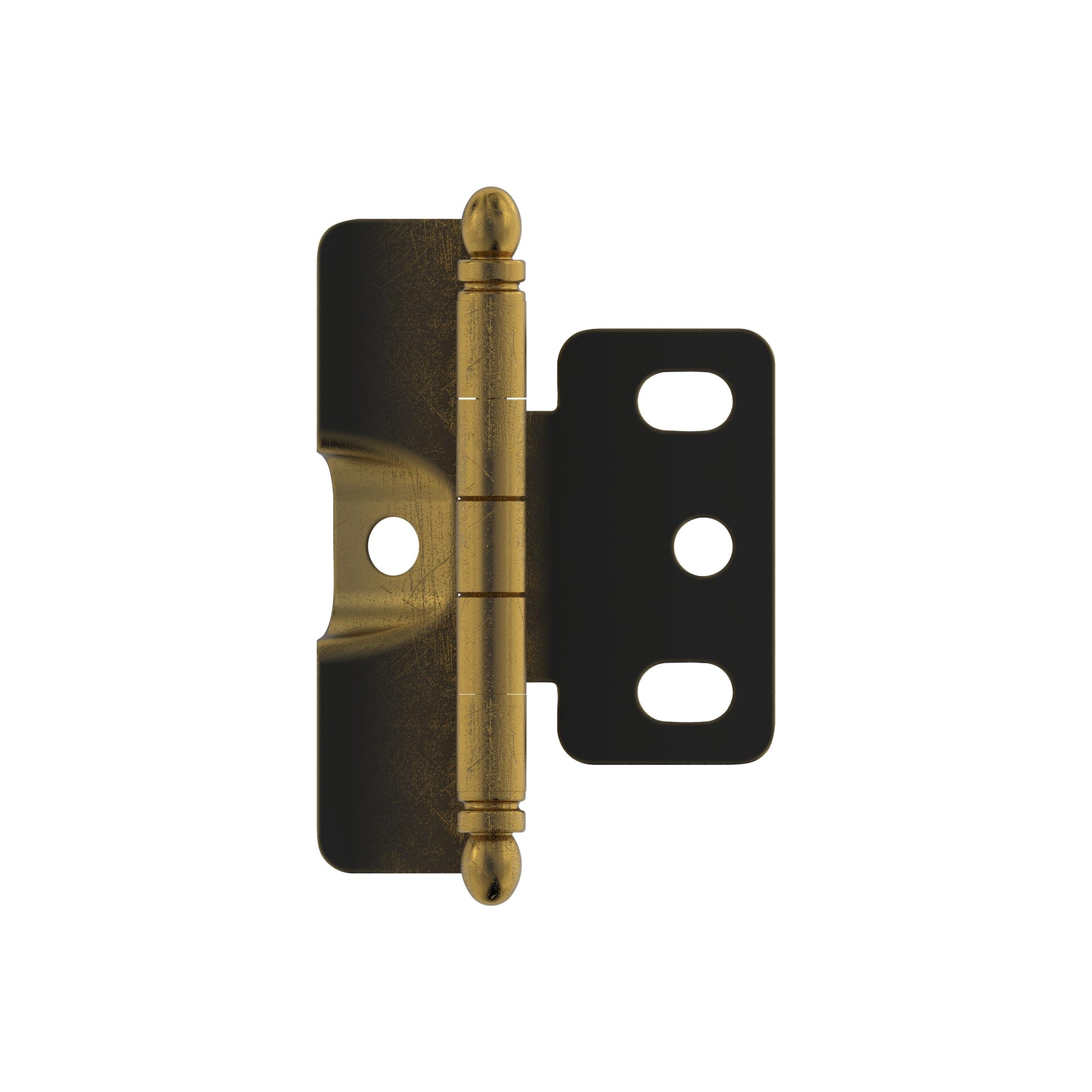 Amerock Full Wrap Cabinet Hinge, Antique Brass, Non Self-Closing, 1 Pack