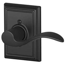 NEW SCHLAGE F170ACC ADD RH MATTE BLACK ACCENT RIGHT-HANDED DECORATIVE DOOR LEVER