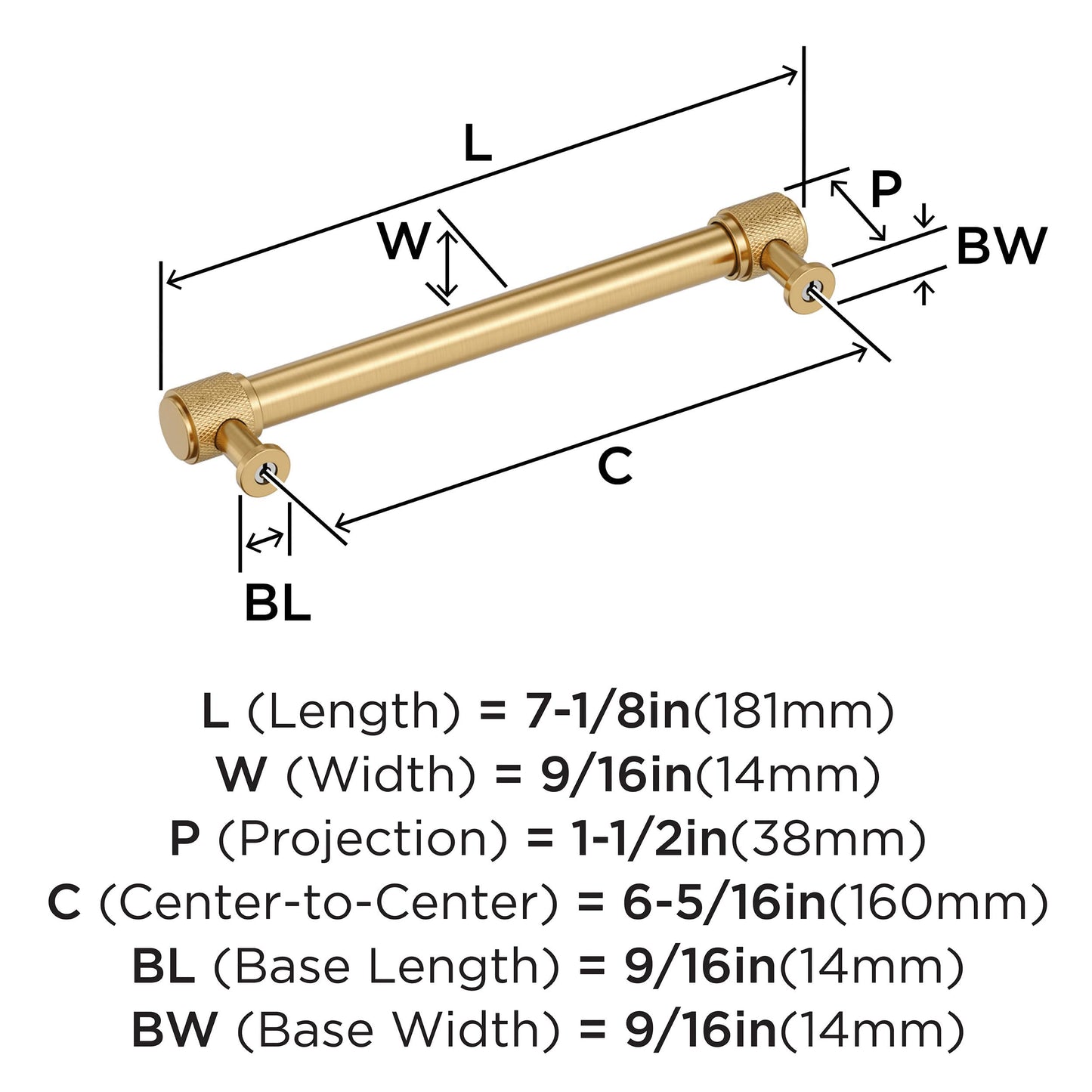 Amerock Faraday 6-5/16" Champagne Bronze Cabinet Pull