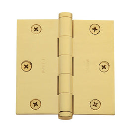 NEW Baldwin Non Lacquered Brass Removable Pin Square Corner Hinge