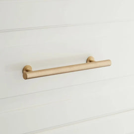 NEW 8-Inch Signature Hardware Satin Brass Adjustable Cabinet Drawer Pull