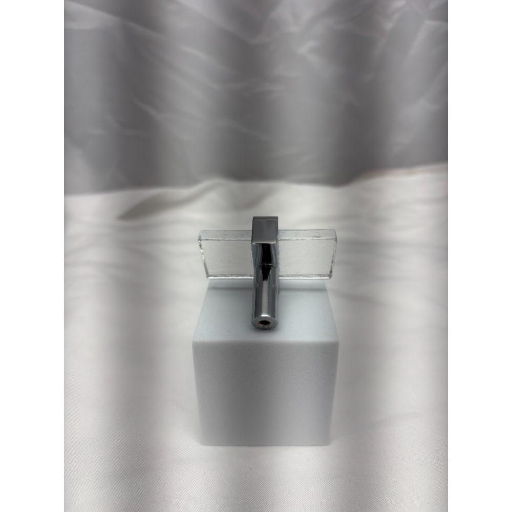 Sietto 2" Adjustable Rectangular Cabinet Knob – Chrome & Clear Glass