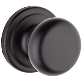 NEW Kwikset Hancock Matte Black Round Knob Decorative Passage Door Hardware