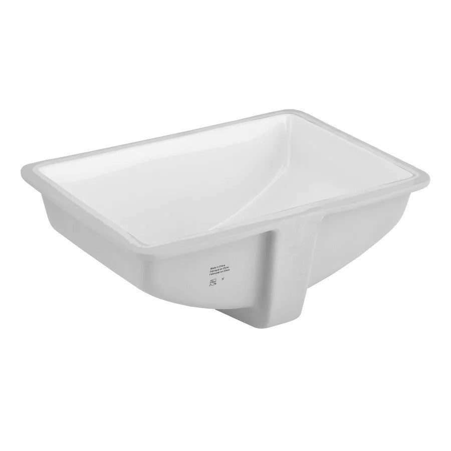 NEW Signature Hardware White Rectangular Undermount Sink 21 Inches - Landmark Auction Co