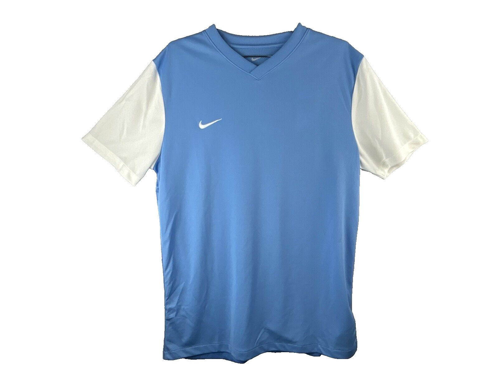 NEW Nike Tiempo Premier II Sky Blue White Short Sleeve VNeck DH8044 Mens Large - Landmark Auction Co