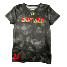 Under Armour Maryland Terrapins Women's Small Jorgensen Short Sleeve Black Red