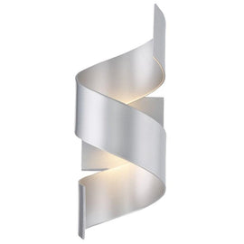 NEW Miseno Painted Silver Metal LED Outdoor Wall Light