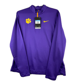 NEW Nike Drifit Purple Clemson Tigers Football 14 Zipup CW7267 549 Womens M