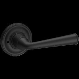 NEW Baldwin Privacy Leverset With Round Rose Satin Black Door Handle