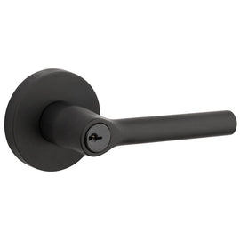 BALDWIN TUBE SINGLE CYLINDER KEYED ENTRY DOOR LEVER SET CONTEMPORARY ROUND ROSE