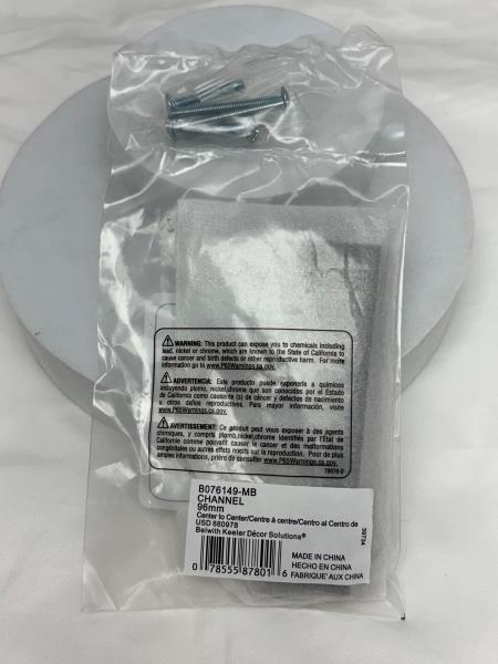 Belwith-Keeler Channel Pull 3-3/4" (96mm) Matte Black B076149-MB