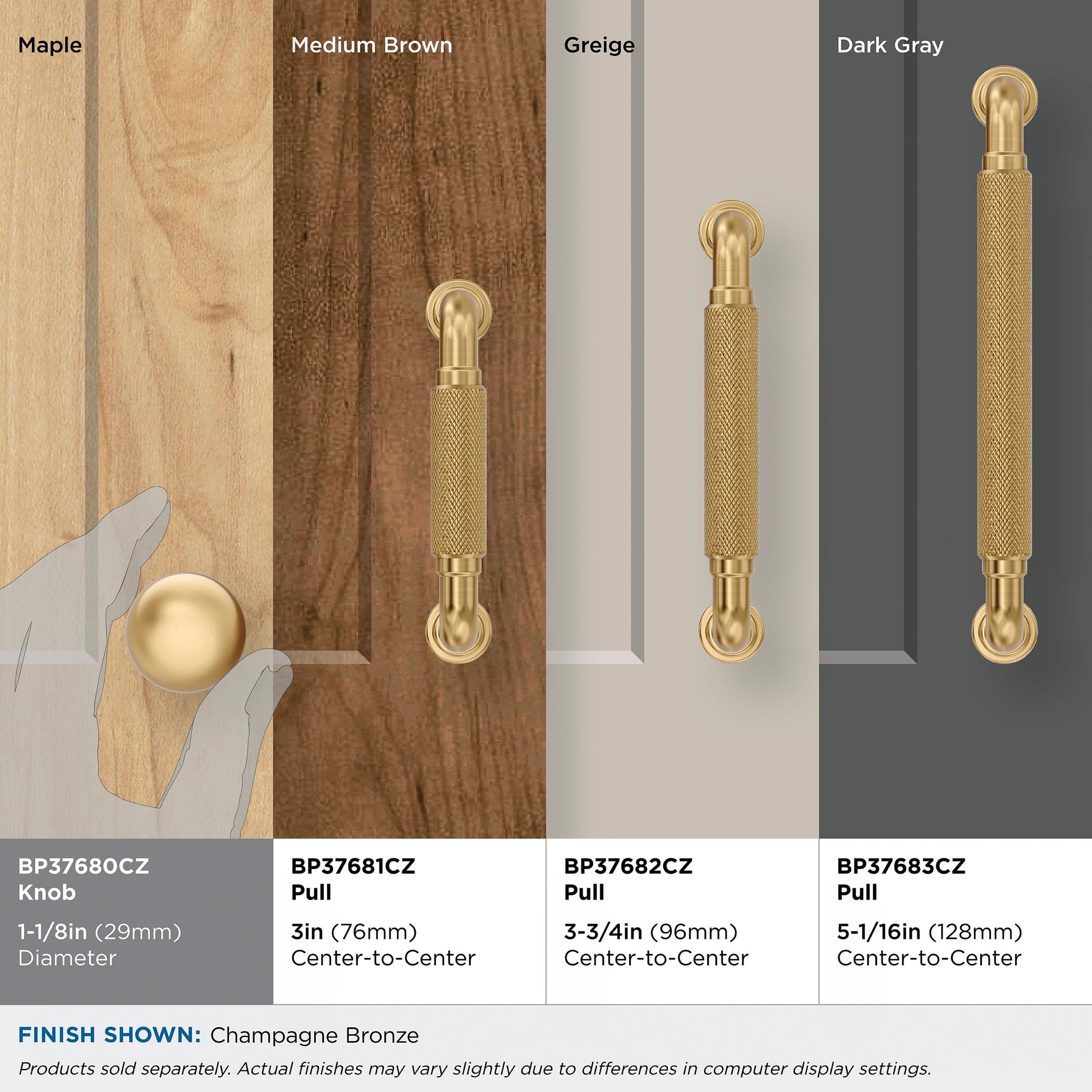 Amerock Collet 1-1/8" Champagne Bronze Cabinet Knob – BP37680CZ