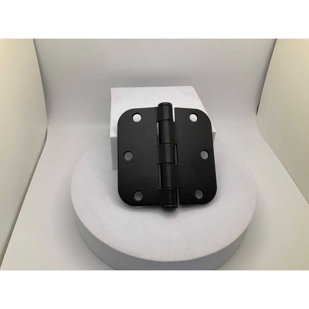 Emtek 9203 Steel Hinges Pair, 3.5" x 3.5", 5/8" Radius, Flat Black