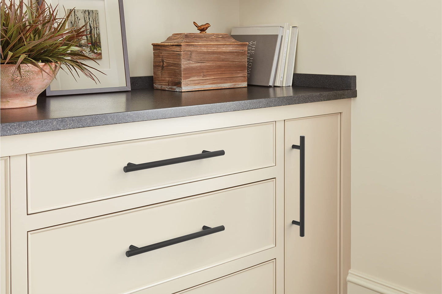 Miseno Eaton 7-9/16" Matte Black Bar Cabinet Pull – MCPBP2756