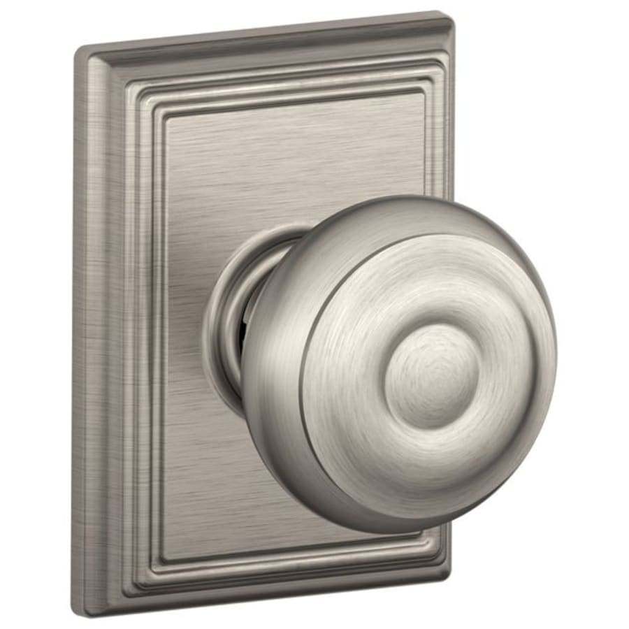 NEW Schlage Georgian Satin Nickel Passage Door Knob Set Addison Trim Round Shape - Landmark Auction Co