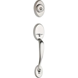 NEW Kwikset Satin Chrome Smartkey Lever Handle Door Handle Set