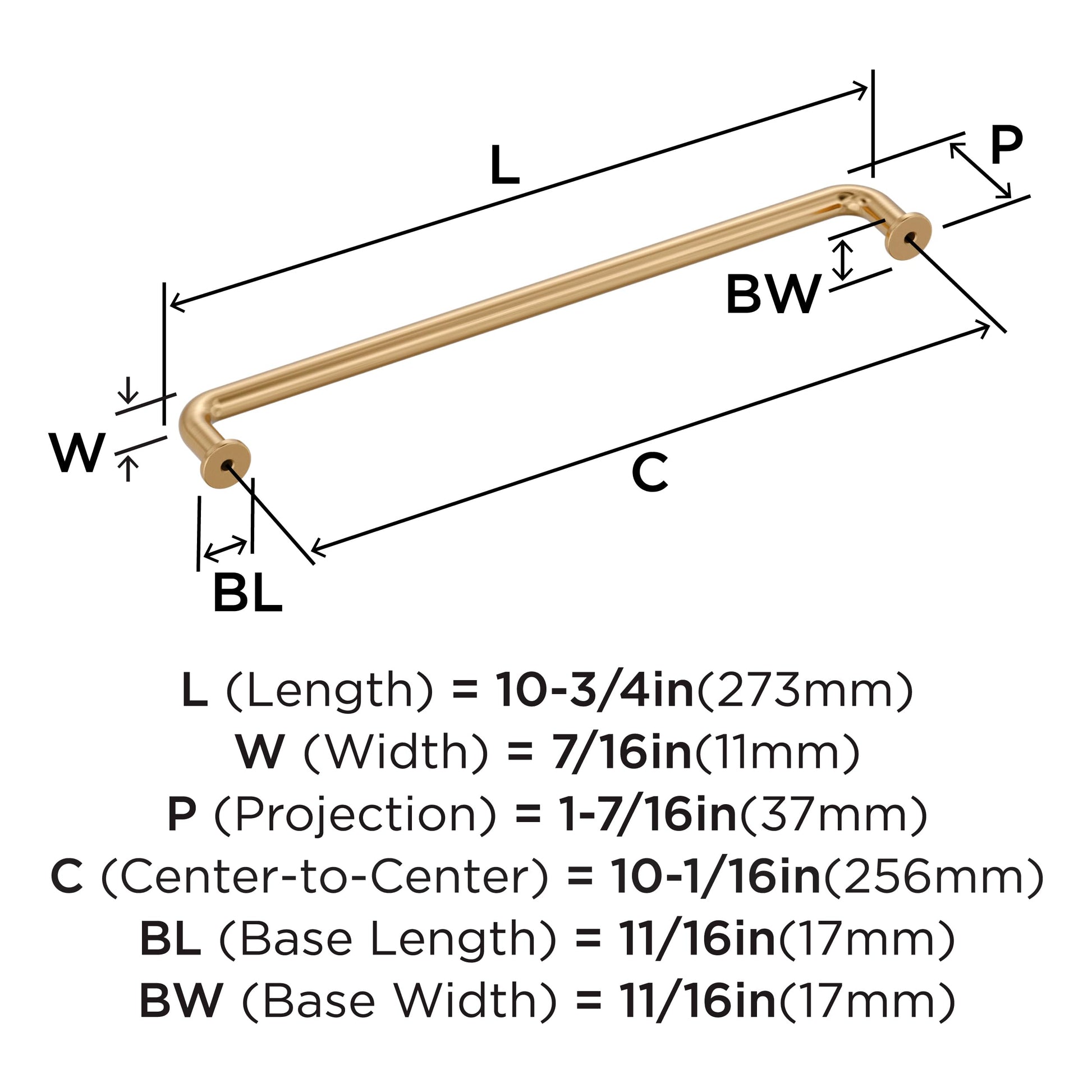 Amerock Factor 10-1/16" Champagne Bronze Cabinet Pull – BP36964CZ