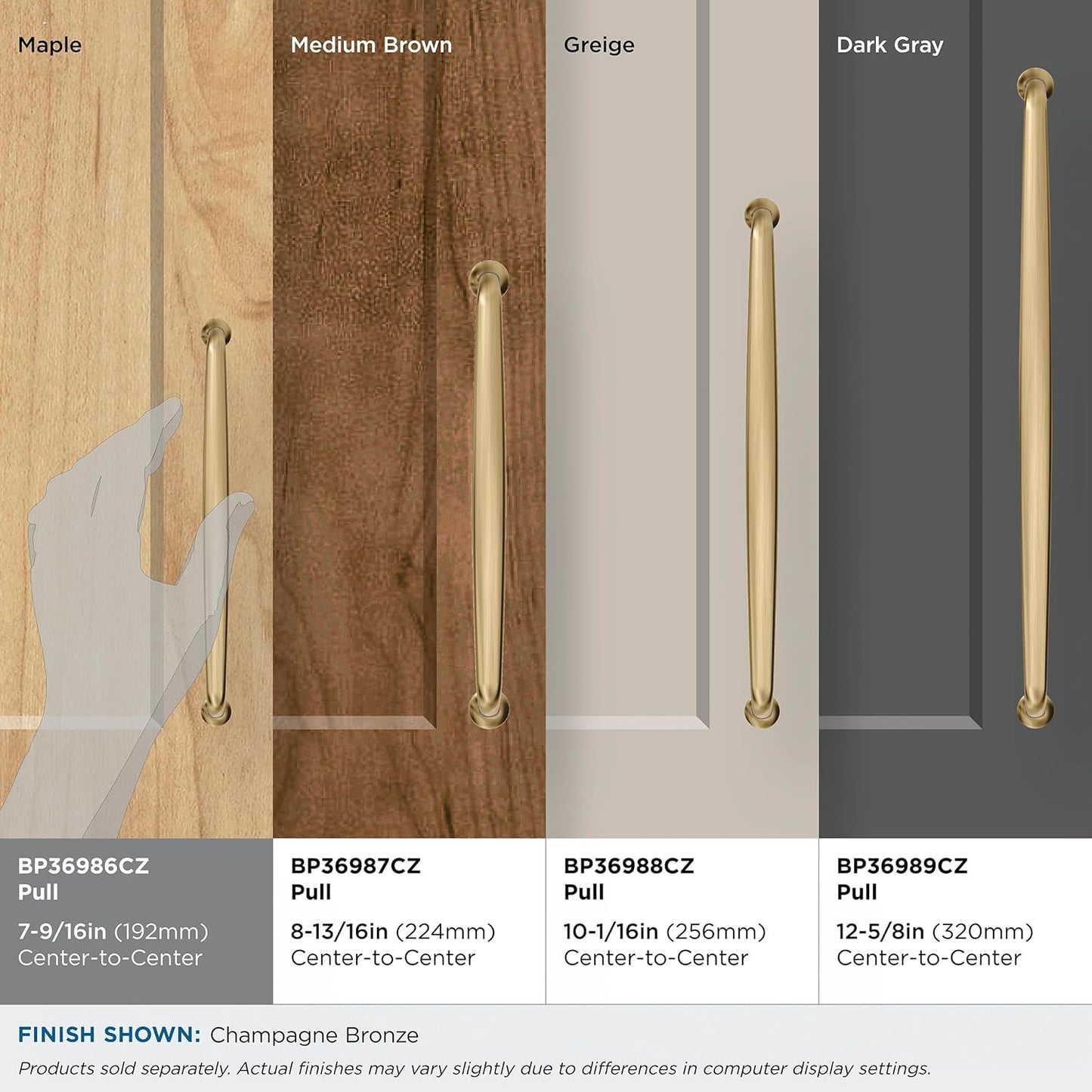 Amerock Renown 7-9/16" Cabinet Pull, Champagne Bronze (BP36986CZ)