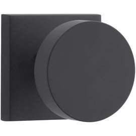 NEW Baldwin Satin Black Solid Brass Square Backplate Modern Door Knob