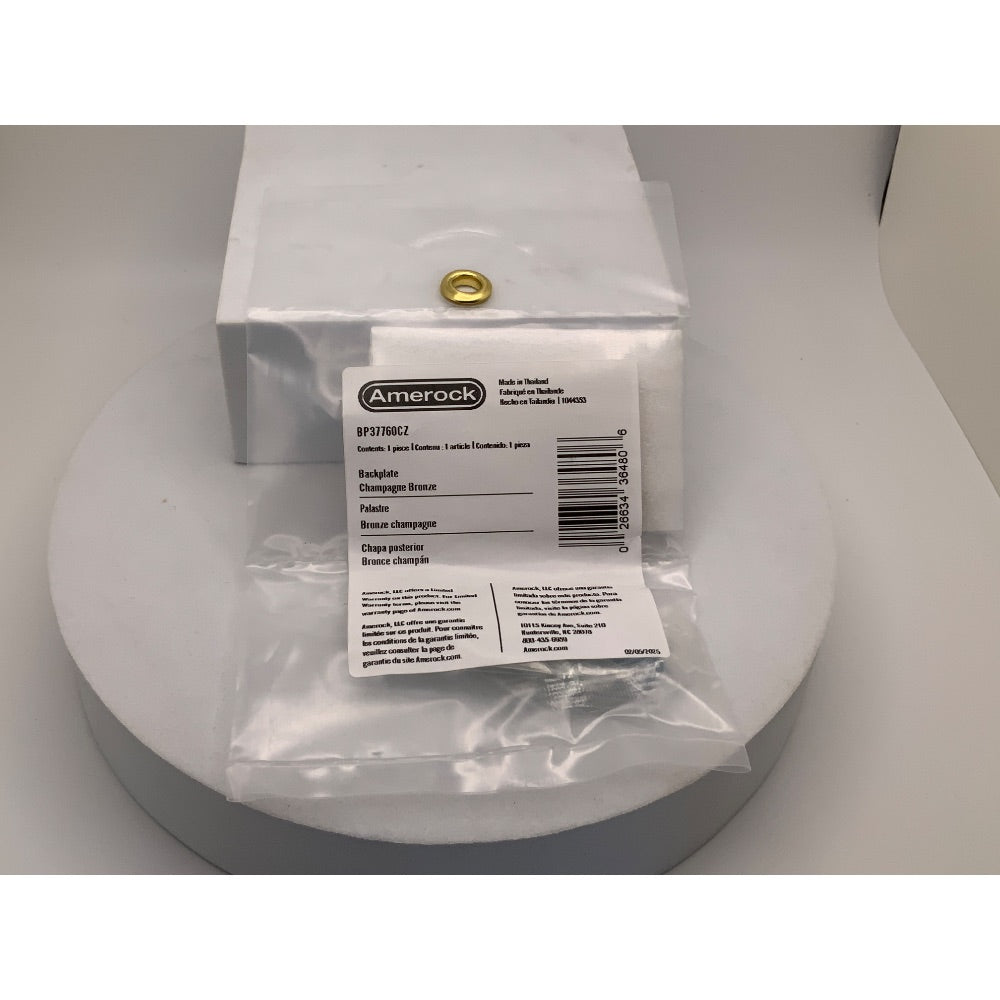 Amerock Ladera 1-3/16" Square Cabinet Knob Backplate, Champagne Bronze