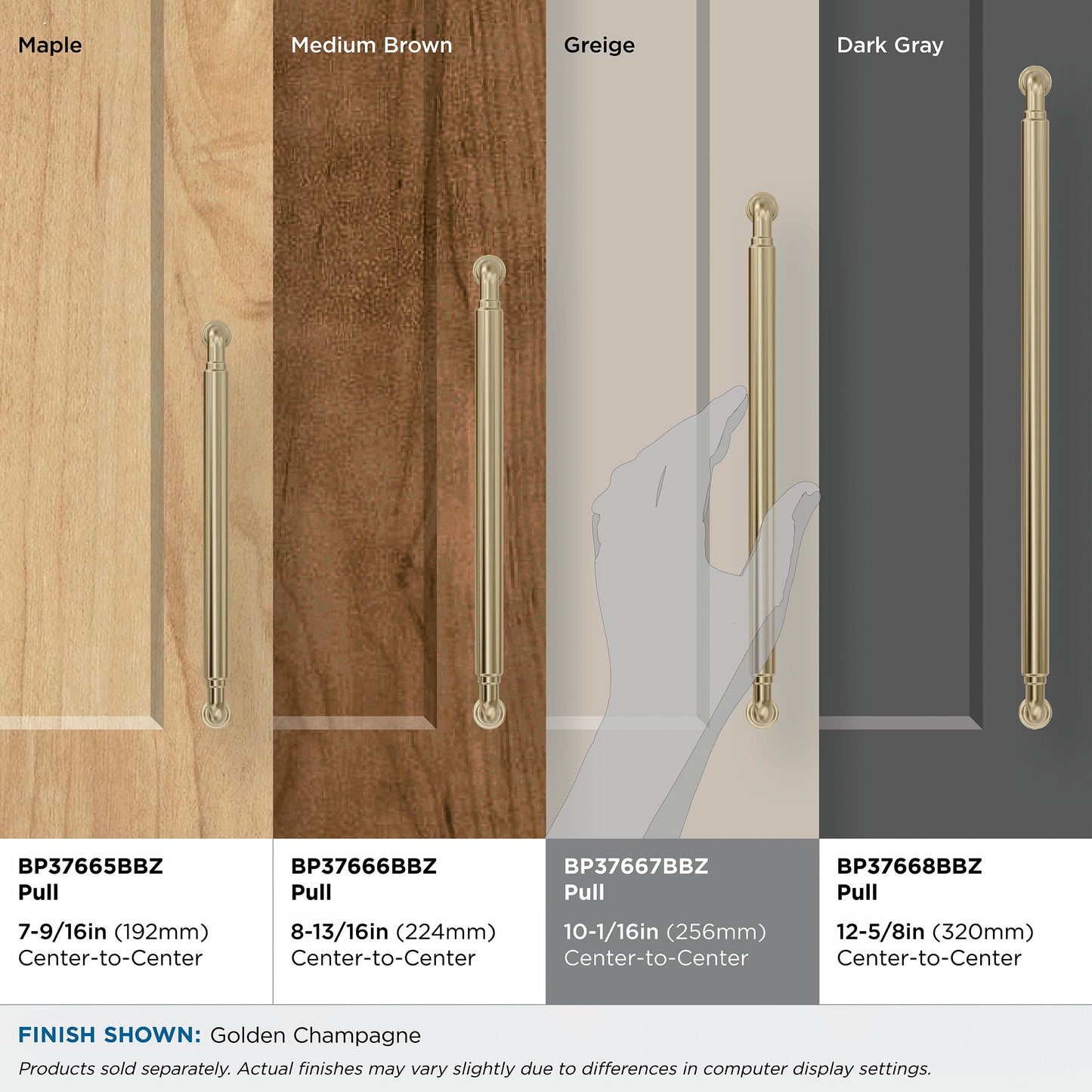 Amerock Coble 10-1/16" Cabinet Pull – Golden Champagne